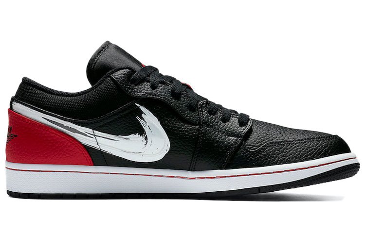 Nike Air Jordan 1 Low 'Brushstroke Swoosh - Black Red' DA4659-001 01