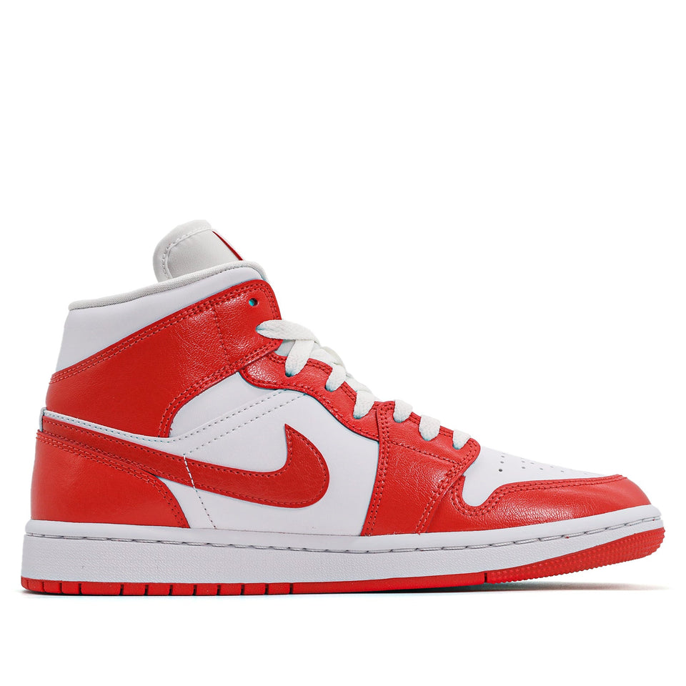 Womens Air Jordan 1 Mid Orange White BQ6472-116 01