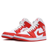 Womens Air Jordan 1 Mid Orange White BQ6472-116 01