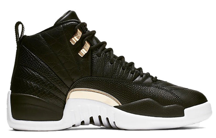 Womens WMNS Air Jordan 12 Retro Black Metallic Gold AO6068-007 01
