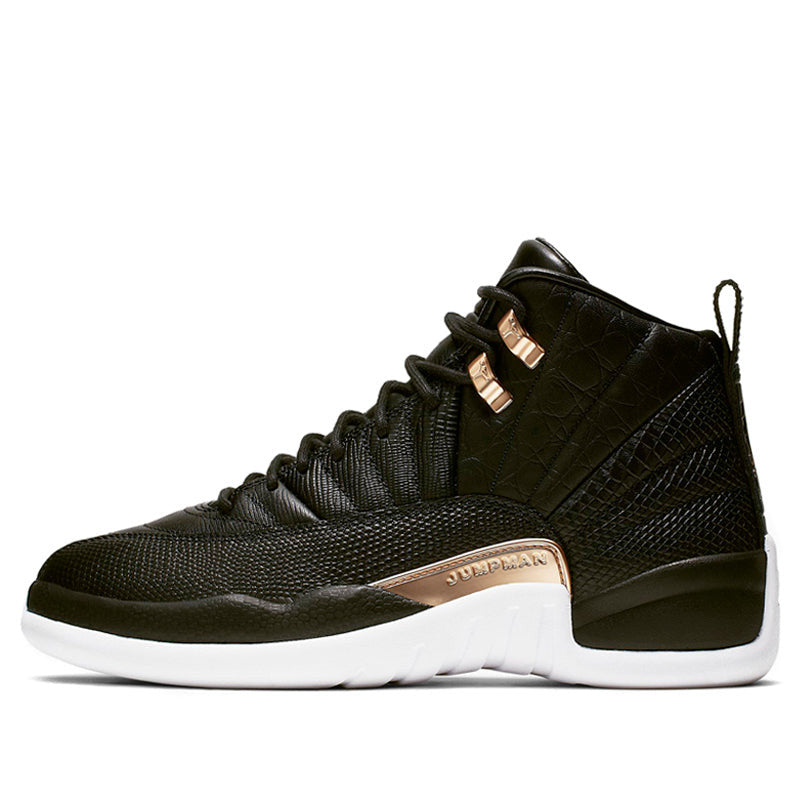 Womens WMNS Air Jordan 12 Retro Black Metallic Gold AO6068-007 01