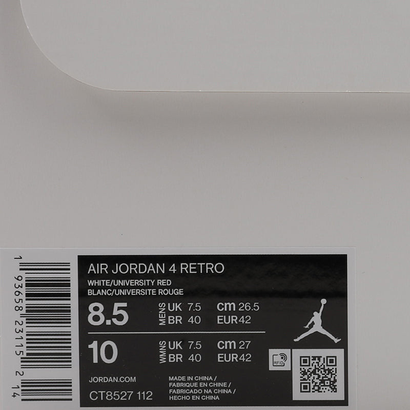 Nike Air Jordan 4 Retro Metallic Pack - University Red CT8527-112 01