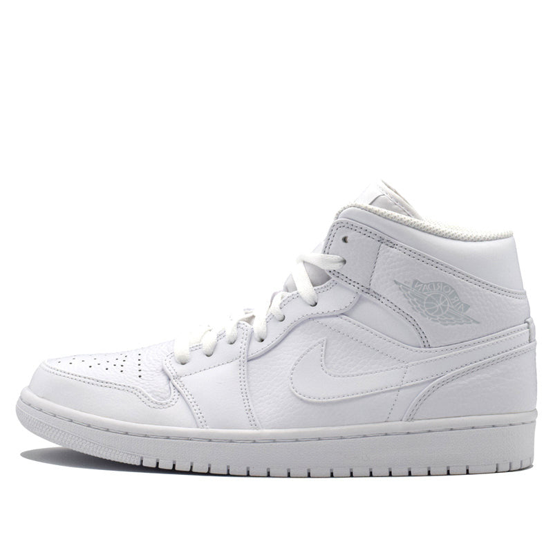 Nike Air Jordan 1 Mid Triple White 554724-109 01