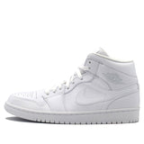 Nike Air Jordan 1 Mid Triple White 554724-109 01