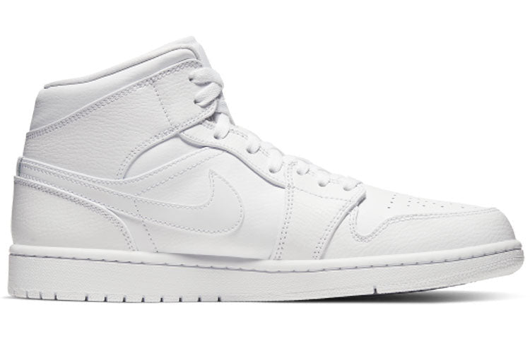 Nike Air Jordan 1 Mid Triple White 554724-126 01