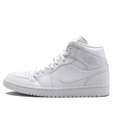Nike Air Jordan 1 Mid Triple White 554724-109 01