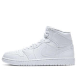 Nike Air Jordan 1 Mid Triple White 554724-130 01