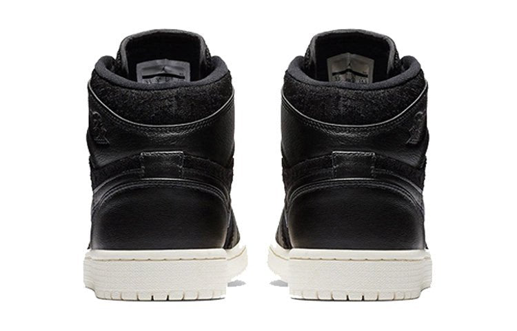 Womens WMNS Air Jordan 1 Retro HI PRM Black Sail AH7389-001 01