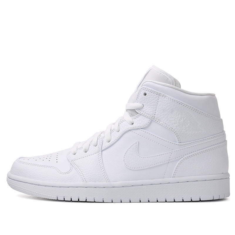 Nike Air Jordan 1 Mid Triple White 554724-130 01