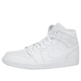 Nike Air Jordan 1 Mid Triple White 554724-109 01