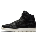 Womens WMNS Air Jordan 1 Retro HI PRM Black Sail AH7389-001 01