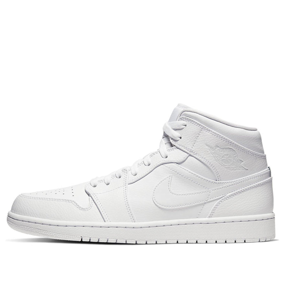 Nike Air Jordan 1 Mid Triple White 554724-126 01
