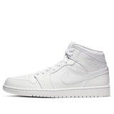 Nike Air Jordan 1 Mid Triple White 554724-126 01