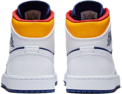 Nike Air Jordan 1 Mid 'White Deep Royal Blue' White/Deep Royal Blue/Track Red/Laser Orange 554724-131 01