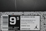 Nike Air Jordan 4 Retro Dark Grey Green Glow 308497-033 01