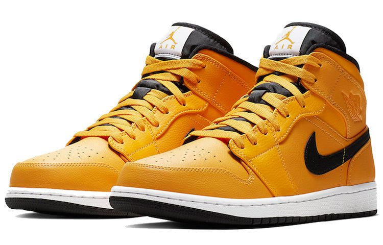 Nike Air Jordan 1 Mid University Gold 554724-700 01