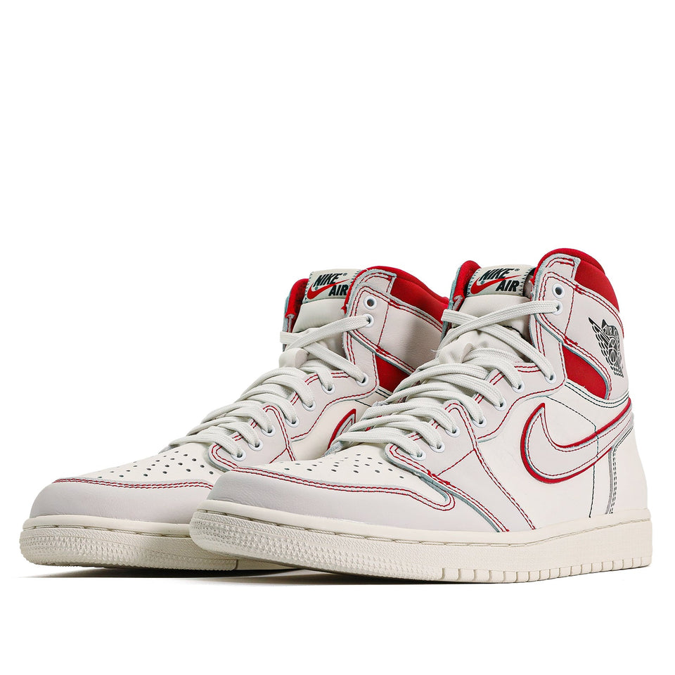 Nike Air Jordan 1 Retro High OG Sail Phantom Red 555088-160 01