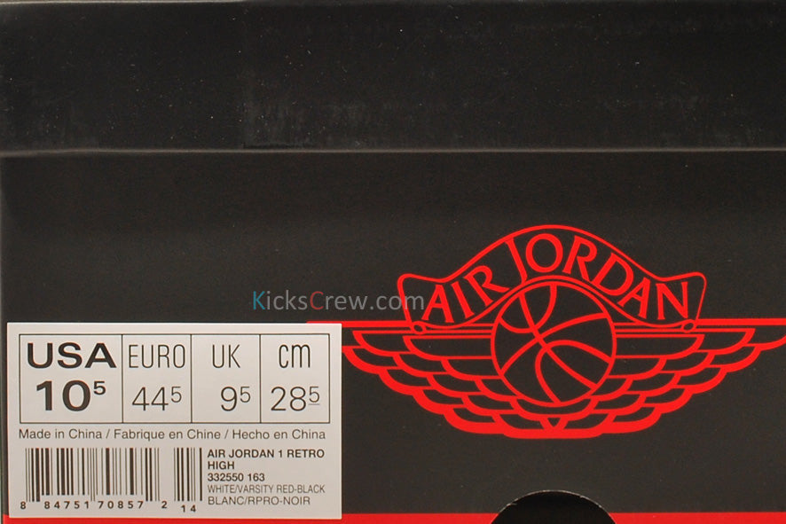 Nike Air Jordan 1 Retro High OG Retro - Chicago 332550-163 01