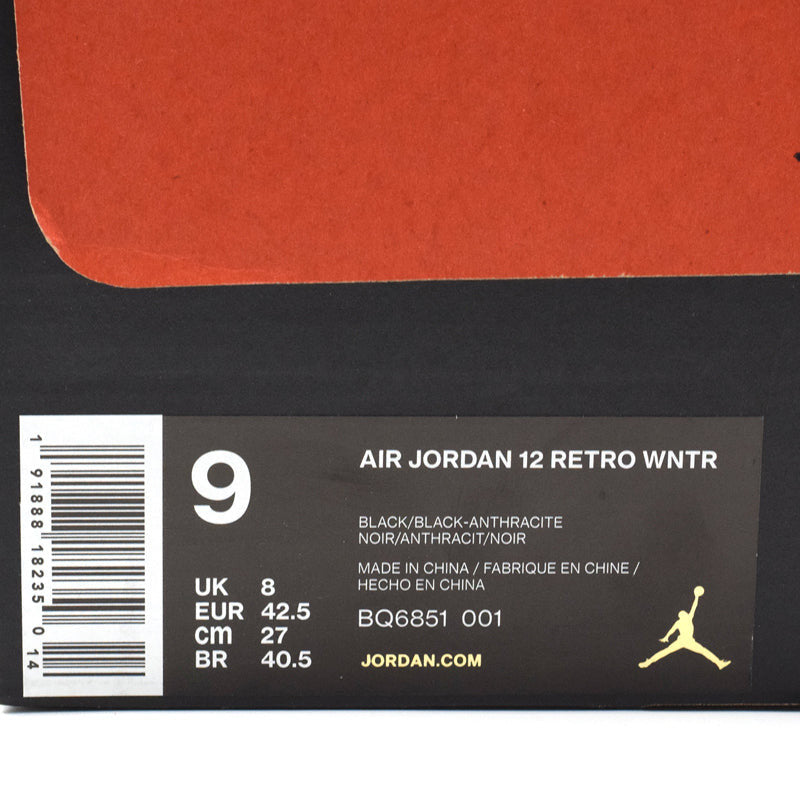 Nike Air Jordan 12 Retro WNTR Winterized - Black Anthracite BQ6851-001 01
