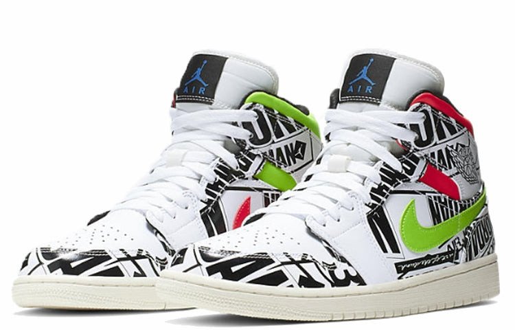 Nike Air Jordan 1 Mid All-Over Logos 554724-119 01