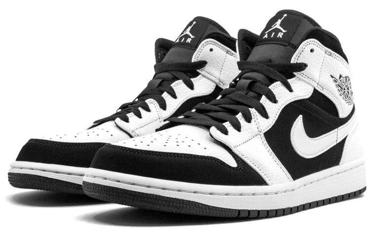 Nike Air Jordan 1 Mid White Black 554724-113 01