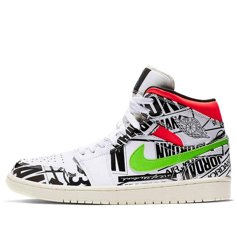 Nike Air Jordan 1 Mid All-Over Logos 554724-119 01