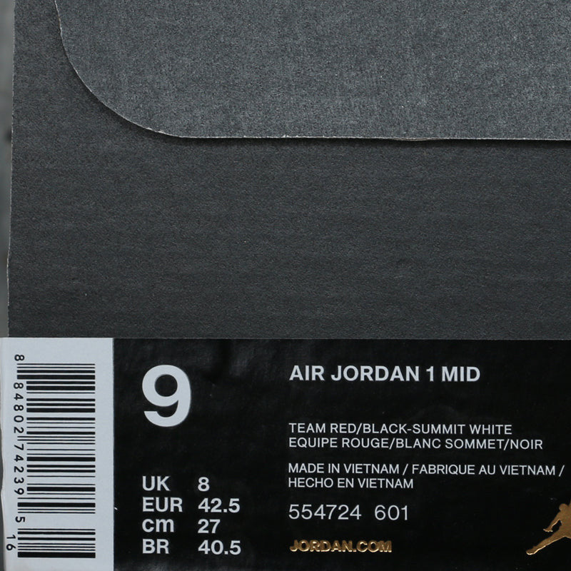 Nike Air Jordan 1 Mid Team Red Black 554724-601 01