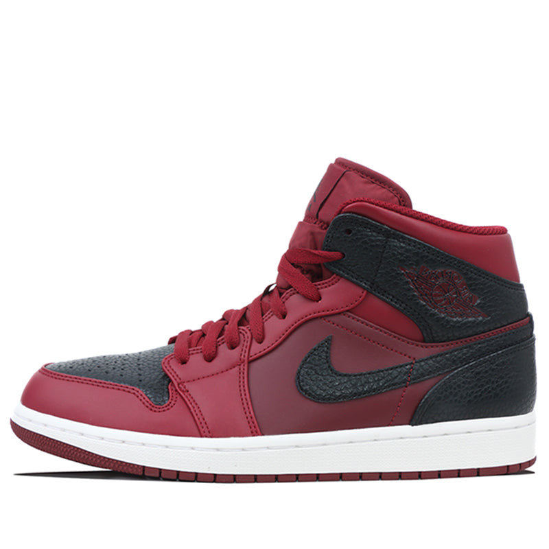 Nike Air Jordan 1 Mid Team Red Black 554724-601 01