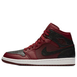 Nike Air Jordan 1 Mid Team Red Black 554724-601 01