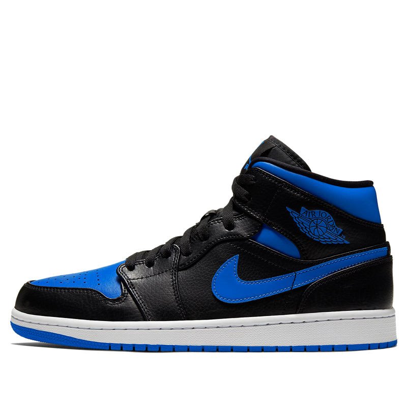 Nike Air Jordan 1 Mid Black Hyper Royal 554724-068 01