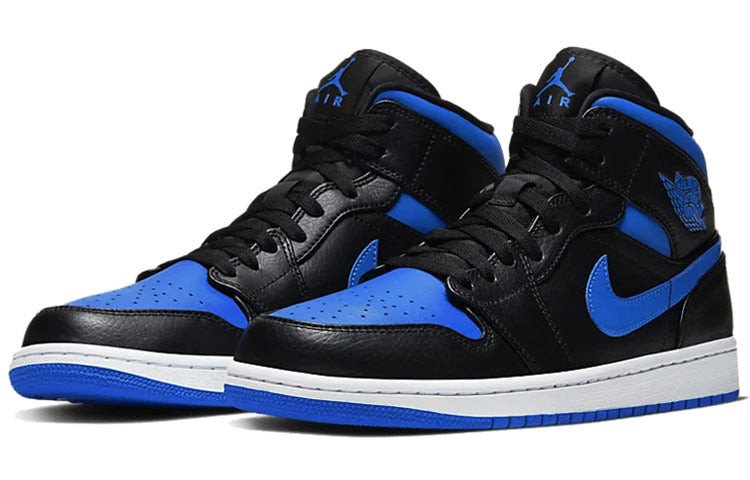 Nike Air Jordan 1 Mid Black Hyper Royal 554724-068 01