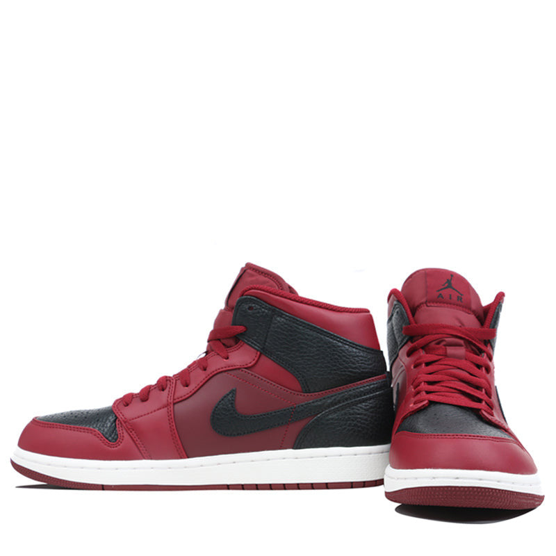 Nike Air Jordan 1 Mid Team Red Black 554724-601 01