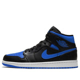 Nike Air Jordan 1 Mid Black Hyper Royal 554724-068 01