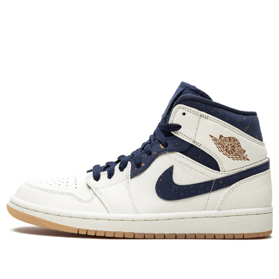 Nike Air Jordan 1 Mid 'Jeter' Sail/Bronze-College Navy AH6342-104 01