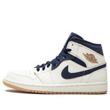 Nike Air Jordan 1 Mid 'Jeter' Sail/Bronze-College Navy AH6342-104 01