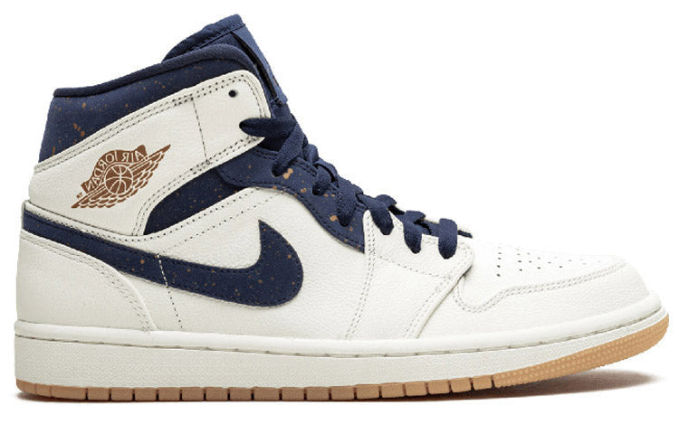 Nike Air Jordan 1 Mid 'Jeter' Sail/Bronze-College Navy AH6342-104 01