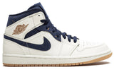 Nike Air Jordan 1 Mid 'Jeter' Sail/Bronze-College Navy AH6342-104 01