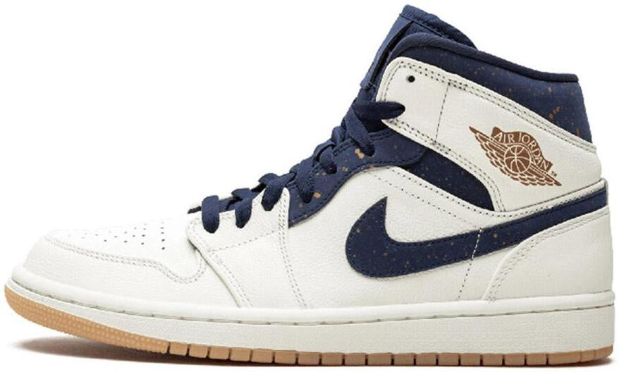 Nike Air Jordan 1 Mid 'Jeter' Sail/Bronze-College Navy AH6342-104 01