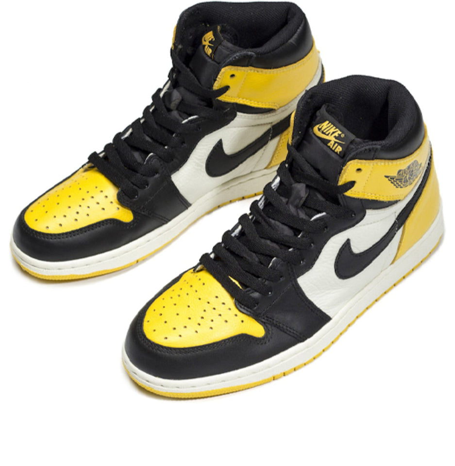 Nike Air Jordan 1 Retro High OG 'Yellow Toe' Black/Yellow/White AR1020-700 01