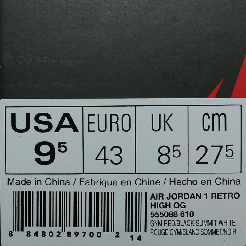 Nike Air Jordan 1 Retro High OG Bred Toe 555088-610 01
