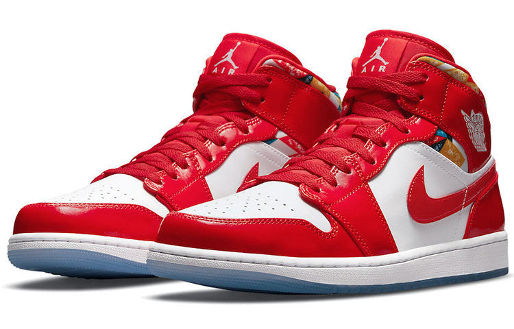 Nike Air Jordan 1 Mid SE Red Patent DC7294-600 01