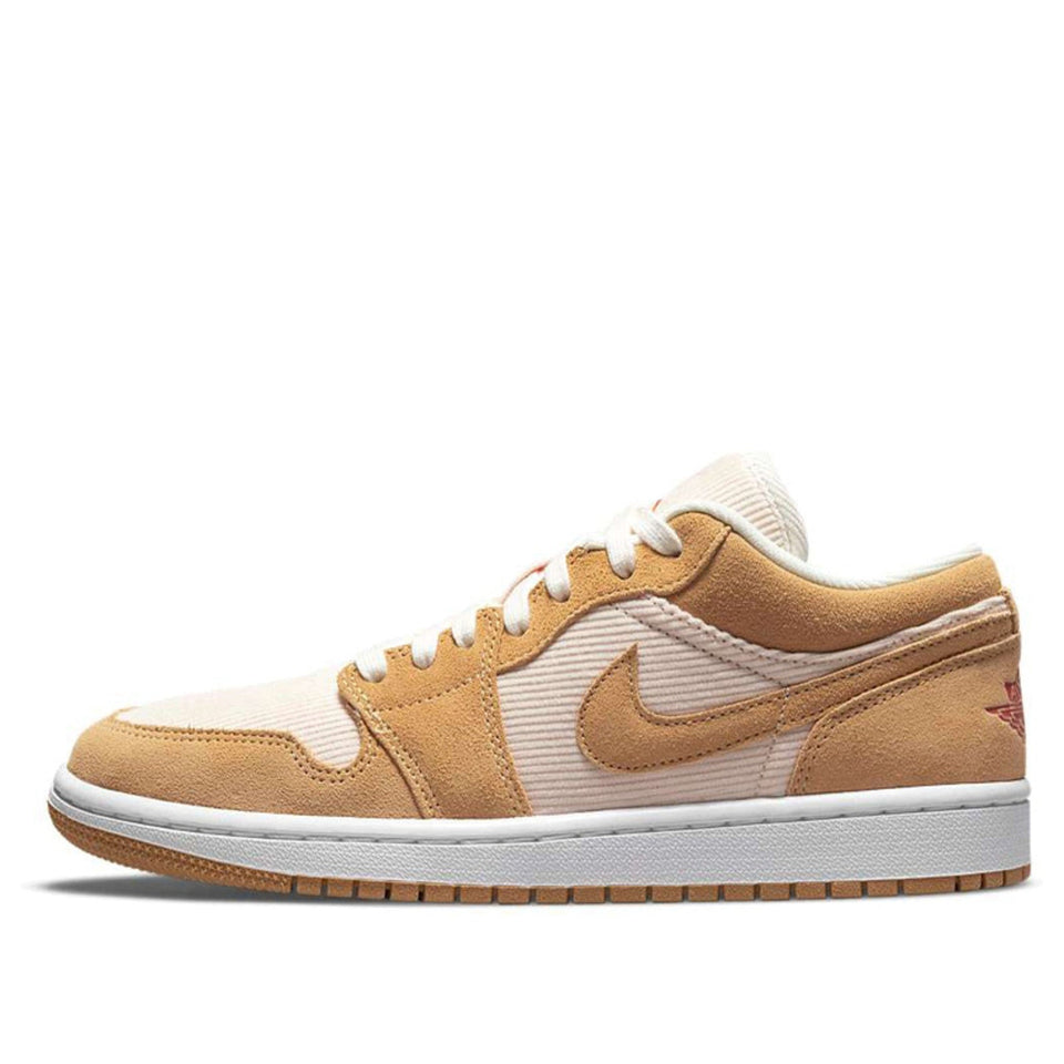 Womens Air Jordan 1 Low SE Twine Orange Quartz Corduroy DH7820-700 01