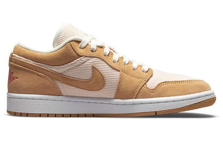 Womens Air Jordan 1 Low SE Twine Orange Quartz Corduroy DH7820-700 01