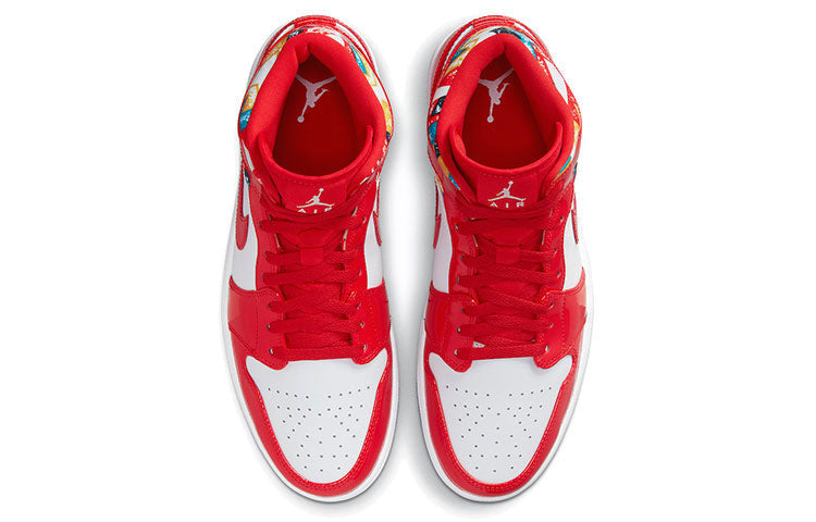 Nike Air Jordan 1 Mid SE Red Patent DC7294-600 01