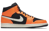 Nike Air Jordan 1 Mid Orange Black 554724-062 01