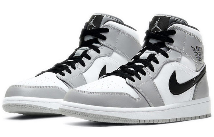 Nike Air Jordan 1 Mid 'Smoke Grey' Light Smoke Grey/Black/White 554724-092 01