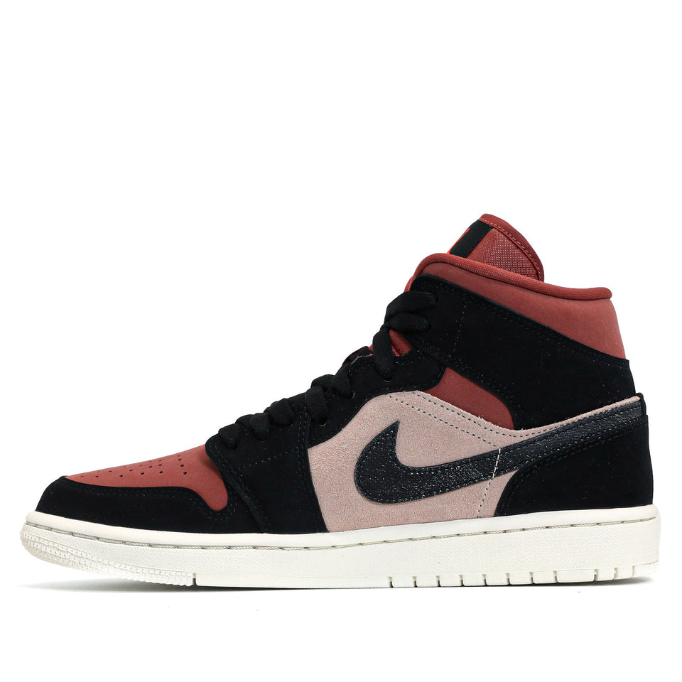 Womens WMNS Air Jordan 1 Mid Burgundy Dusty Pink BQ6472-202 01