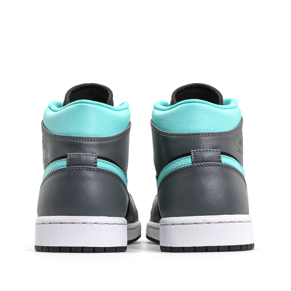 Nike Air Jordan 1 Mid 'Grey Aqua' Black/Light Aqua/Dark Smoke Grey 554724-063 01