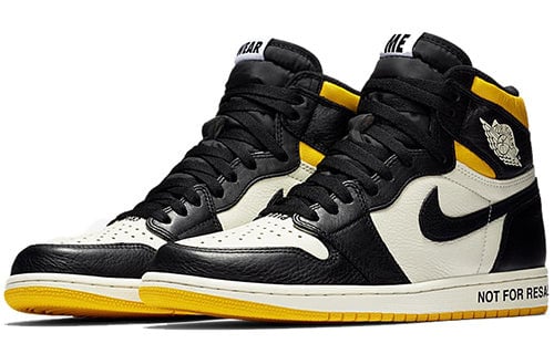 Nike Air Jordan 1 Retro High OG NRG 'Not For Resale' Sail/Black-Varsity Maize 861428-107 01