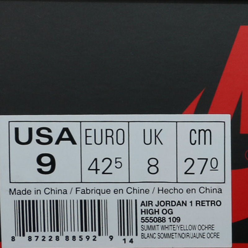 Nike Air Jordan 1 Retro High OG Yellow Ochre 555088-109 01